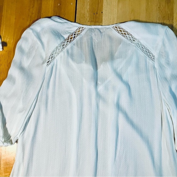 Vintage Urban Outfitters Free People Boho Peasant Tunic White Cottage Blouse Top - Picture 9 of 9